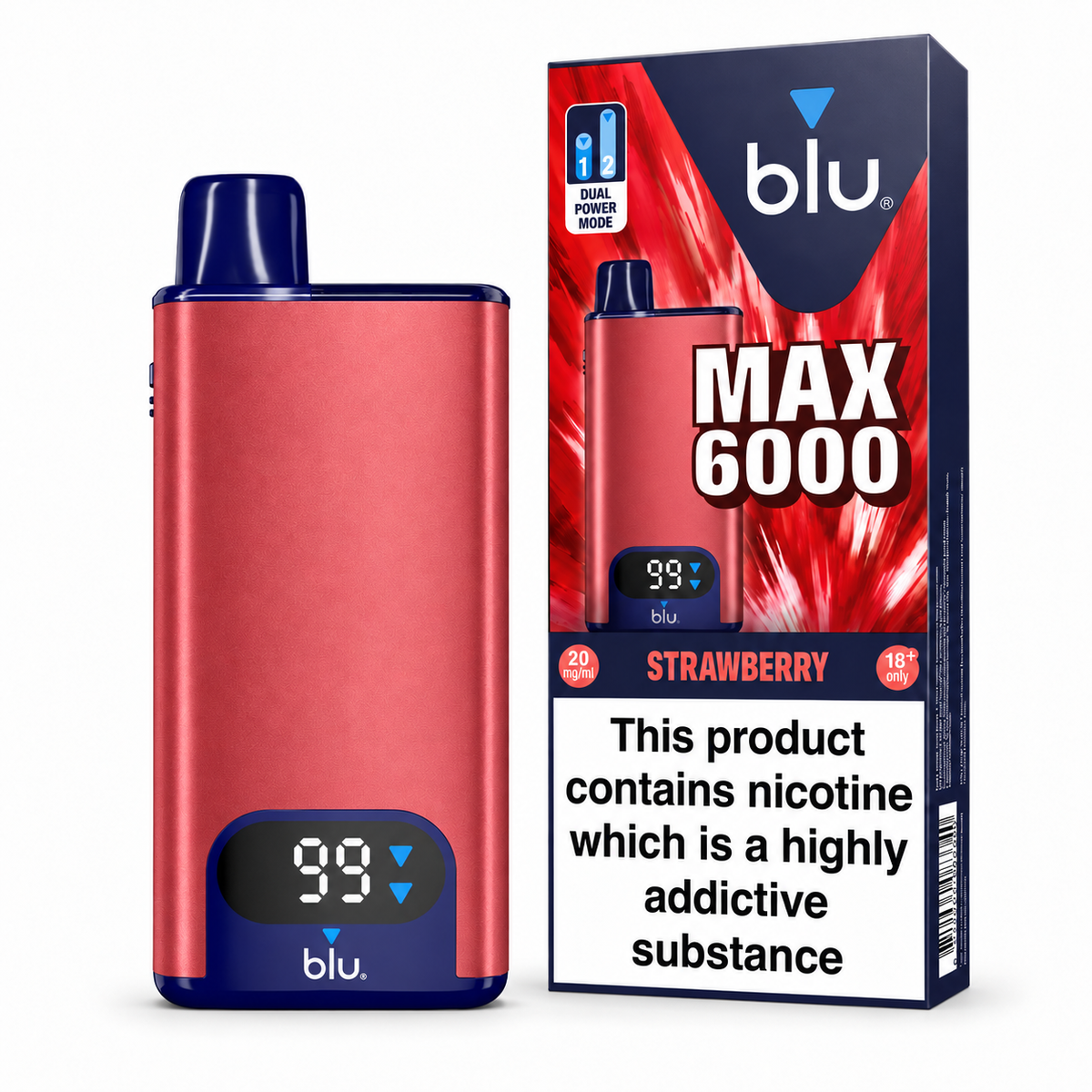 Blu MAX6000 Pre-filled kits 20mg/mL