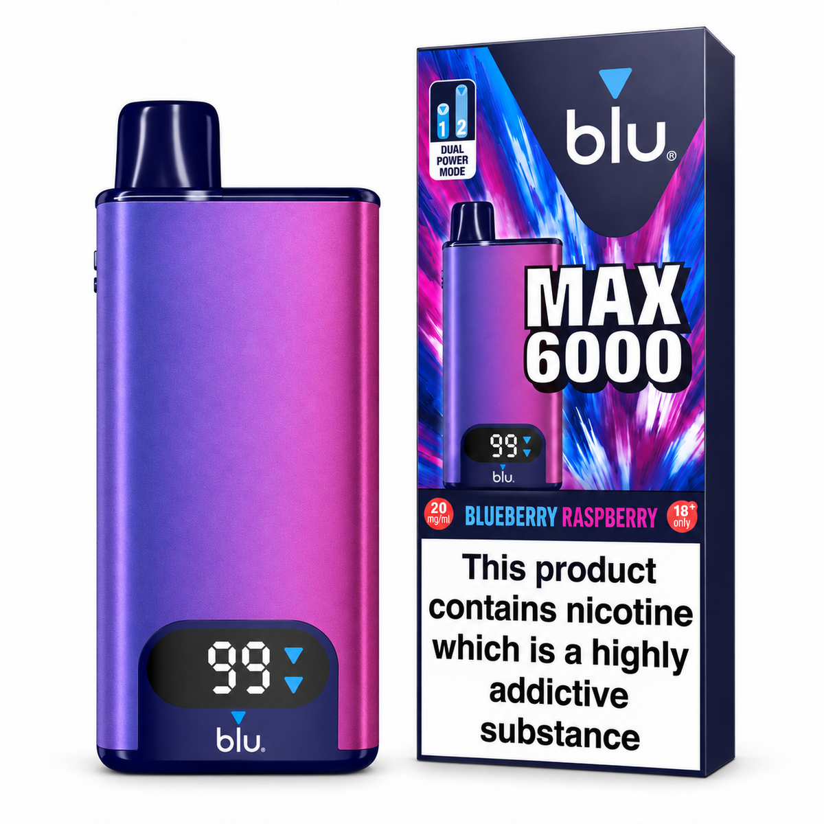 Blu MAX6000 Pre-filled kits 20mg/mL