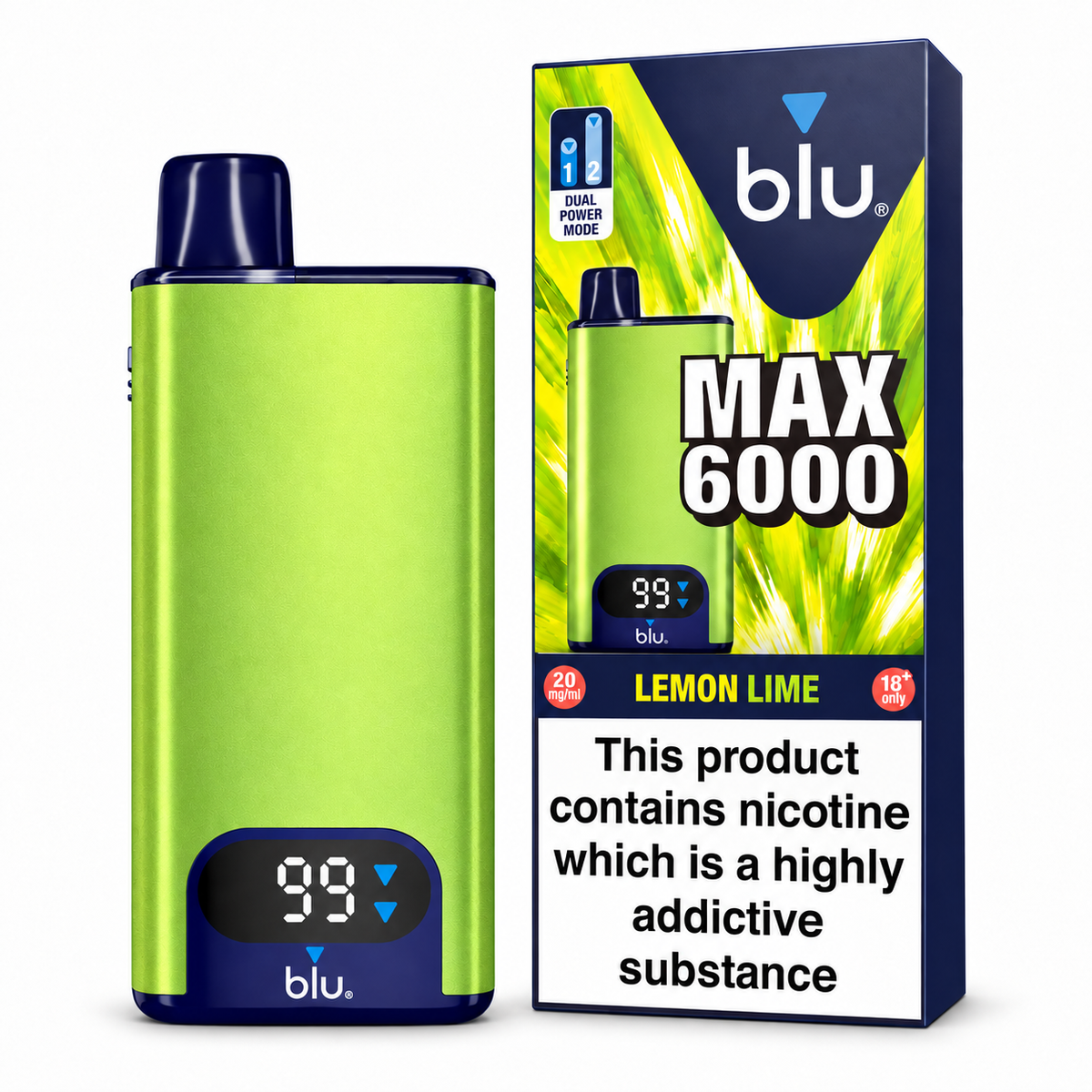 Blu MAX6000 Pre-filled kits 20mg/mL